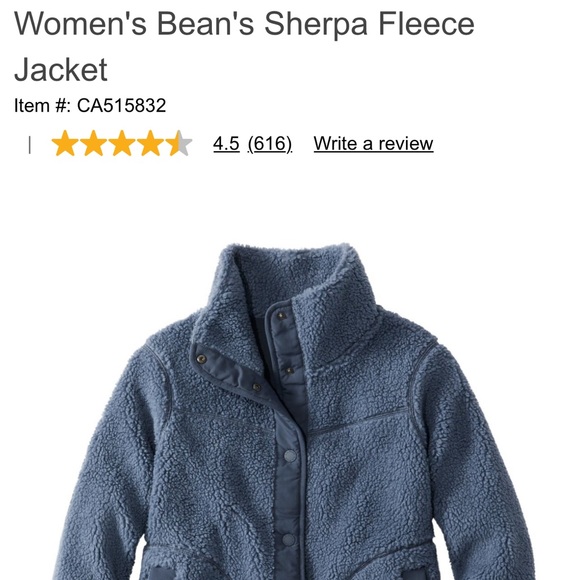 L.L. Bean Sherpa Fleece Jacket - Picture 2 of 4